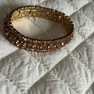 Elegant Gold and Brown Bracelet